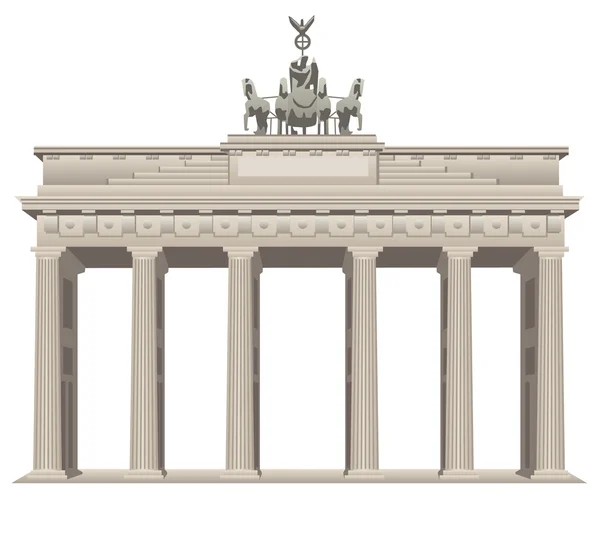 Puerta de Brandeburgo en Berlín — Vector de stock