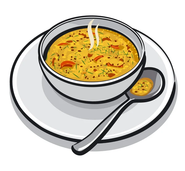 Sopa de legumes quente — Vetor de Stock