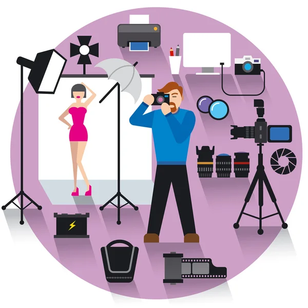 Fotoğraf studio kavramı simgesini