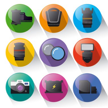 Fotoğraf Ekipmanları Icon set