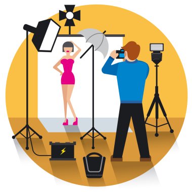 Fotoğraf studio kavramı simgesini