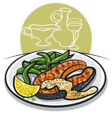 ızgara somon steak