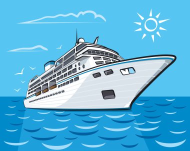 luxury cruise liner clipart