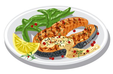 ızgara somon steak
