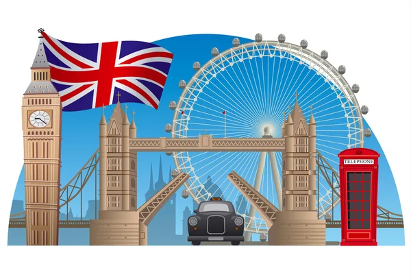 London town in england — Stock Vector