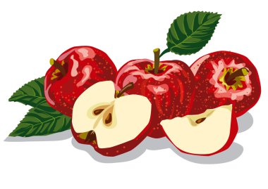 Olgun kırmızı elmalar