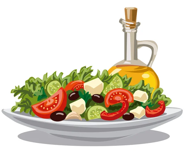 Frischer grüner Salat — Stockvektor