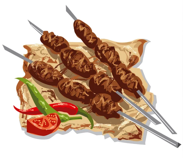 plaka üzerinde ızgara sosis