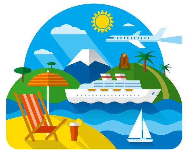 Sea and ocean resort — Stock Vector