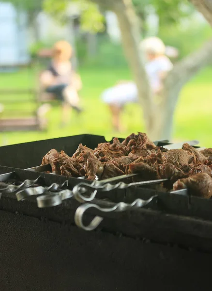 Kebab de carne a la parrilla —  Fotos de Stock