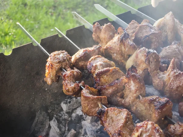 Kebab de carne a la parrilla —  Fotos de Stock