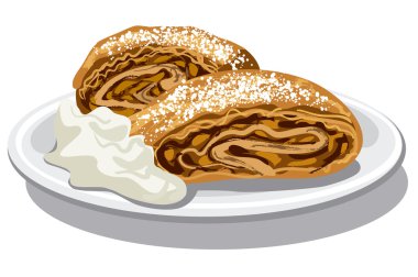 elma strudel ekşi krema ile