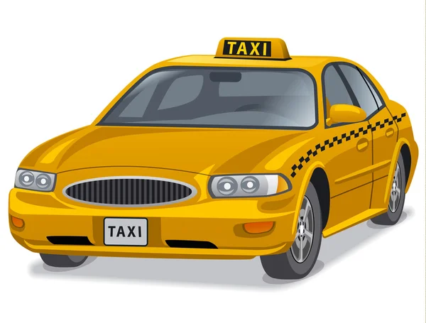 Yellow taxi car — Stock Vector