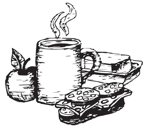 Иллюстрация завтрака — стоковый вектор