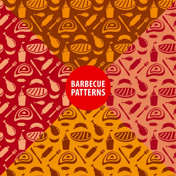 Grilled meat seamless patterns Stock Vector by ©olegtoka1967 123879682