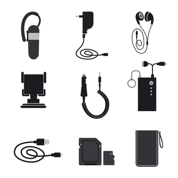 Mobile accessories devices Stock Illustration