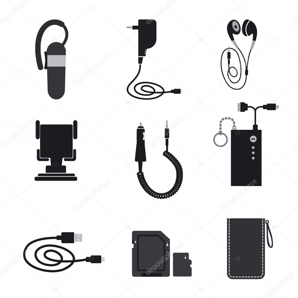 Mobile accessories devices Stock Vector by ©olegtoka1967 123879490