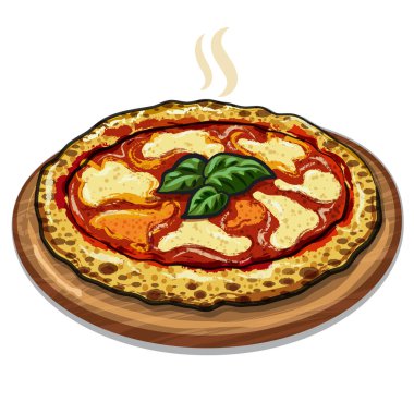 Napoli pizzasının resmi.