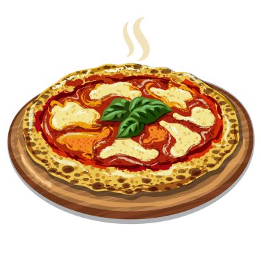 Napoli pizzasının resmi.
