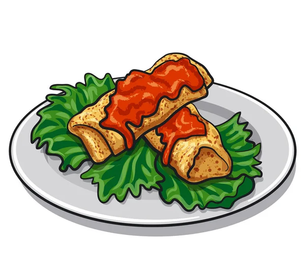 焼きパンケーキのイラスト — ストックベクタ