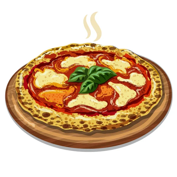 Ilustración Pizza Napolitana — Archivo Imágenes Vectoriales