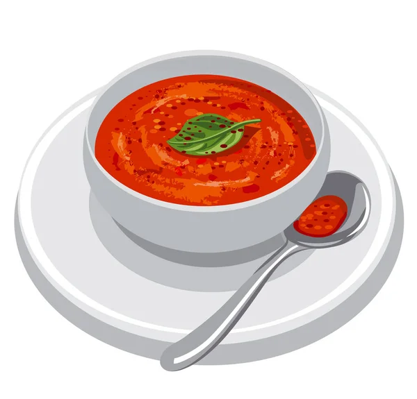 Illustration of the tomato soup — Stock Illustration Illustration Tomato Soup Royalty Free Stock Vectors