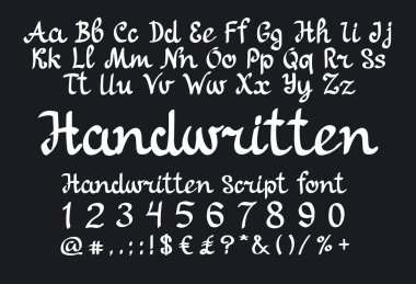 El yazısı yazı tipinin gösterimi