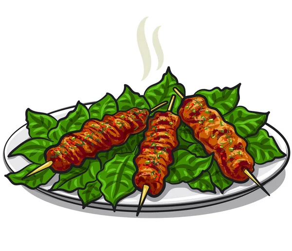 Illustrazione Del Kofta Kebab — Vettoriale Stock