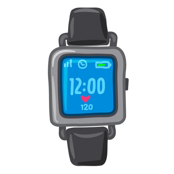 Illustratie Van Het Digitale Horloge Icoon — Stockvector