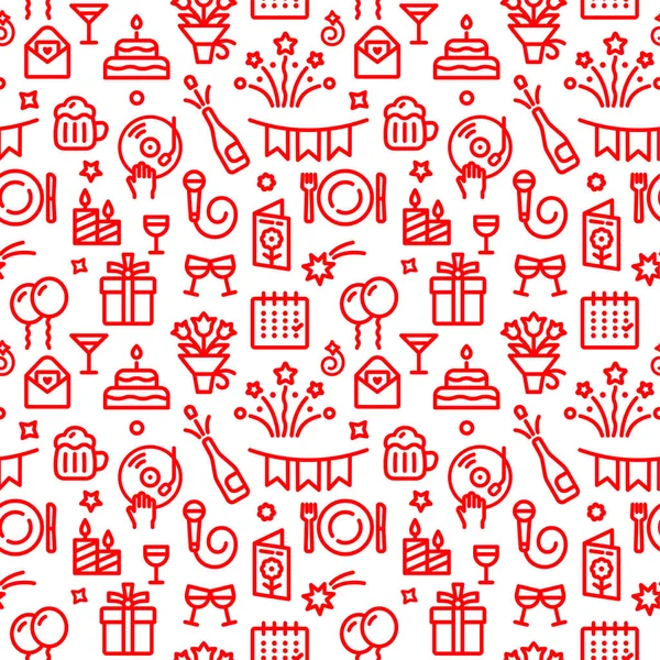 Illustration Celebrations Seamless Pattern — Stock Vector