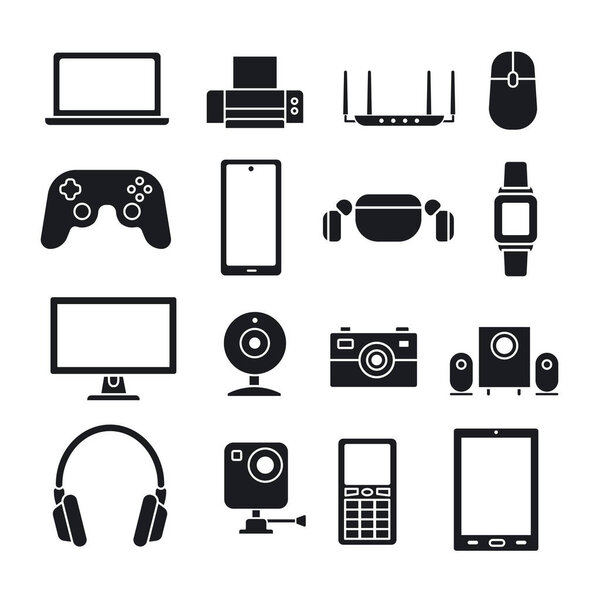 illustration of the devices and gadgets icons