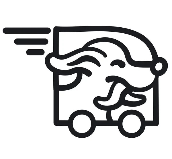 Illustration Logotypen För Djurtransporter — Stock vektor