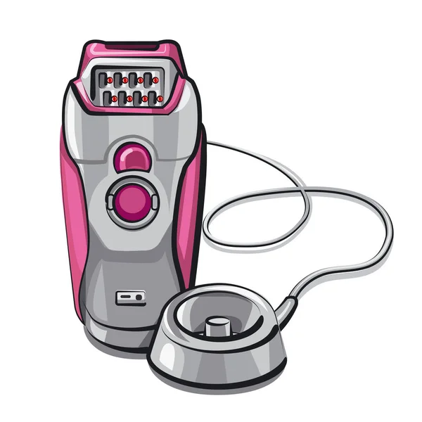 Illustration Electric Wired Epilator — Vector de stock