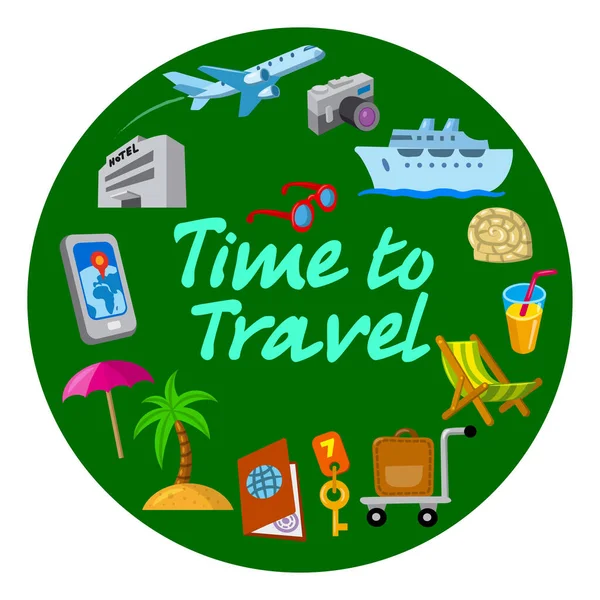 Illustration Travel Journey Banner — Archivo Imágenes Vectoriales