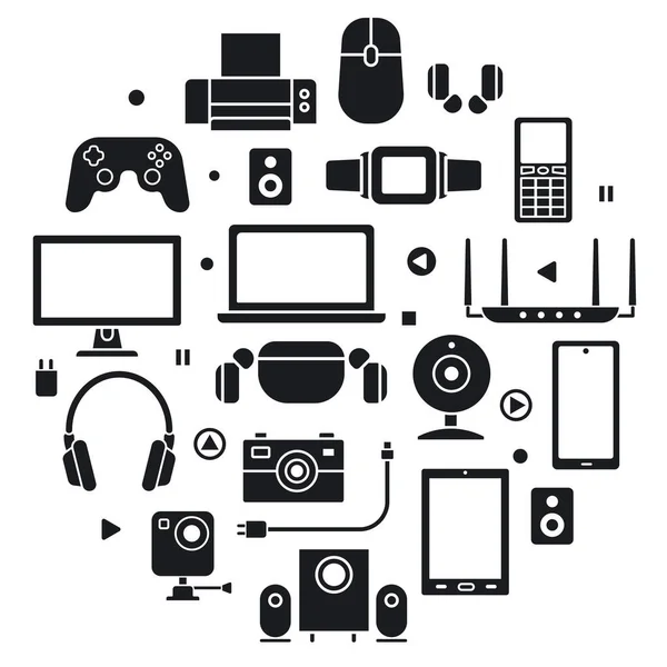 Ilustración Del Icono Del Concepto Dispositivos Gadgets — Vector de stock