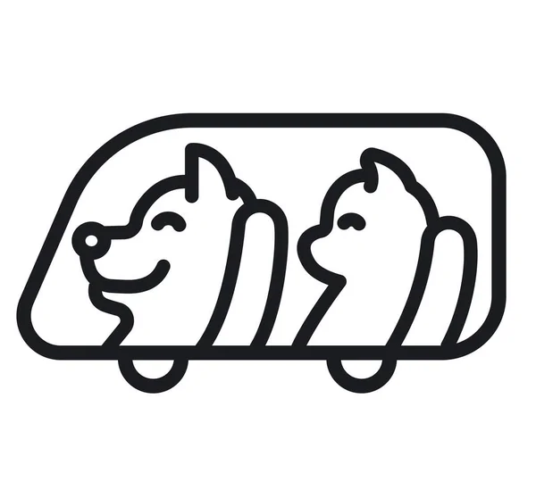 Illustrazione Del Logo Del Trasporto Dell Animale Domestico — Vettoriale Stock