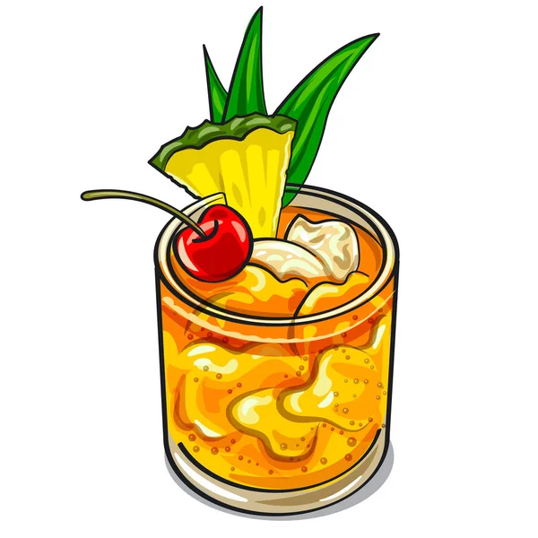 Ilustrasi Koktail Mai Tai - Stok Vektor