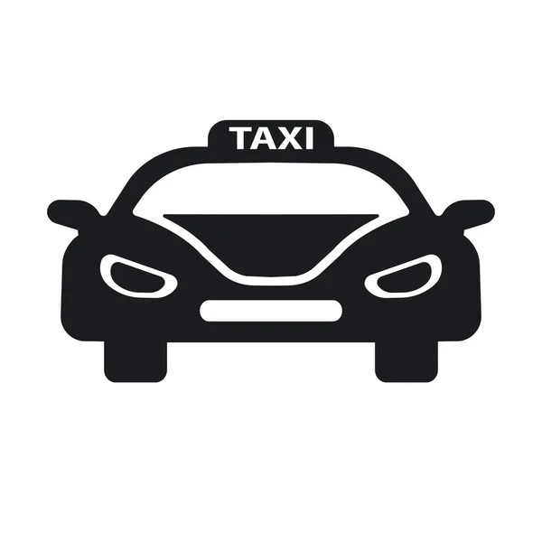 Abbildung Des Schwarzen Symbols Piktogramm Taxi — Stockvektor