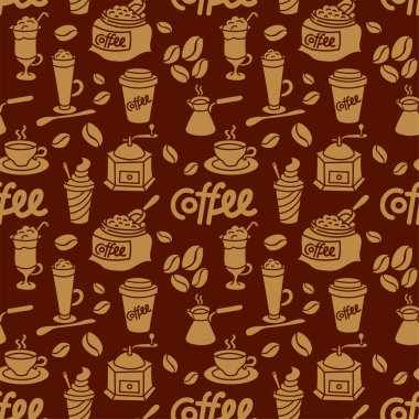 Kahve içmenin tasviri kusursuz desen