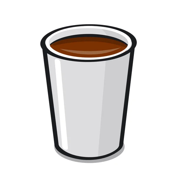 Illustration Einer Tasse Heißen Kaffees — Stockvektor