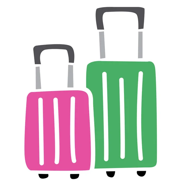 Illustration Icône Colorée Des Bagages — Image vectorielle