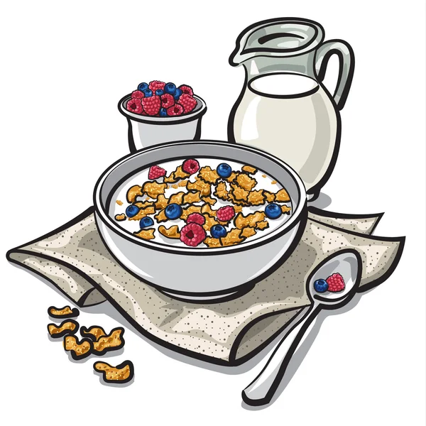 穀物の朝食 — ストックベクタ