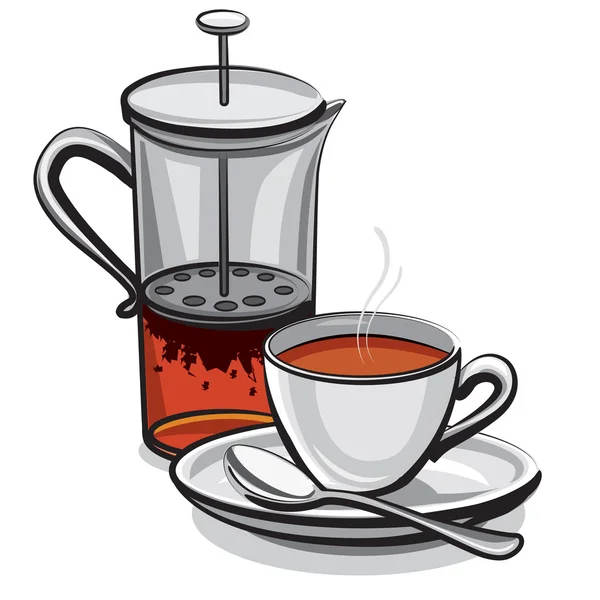 Té caliente — Vector de stock