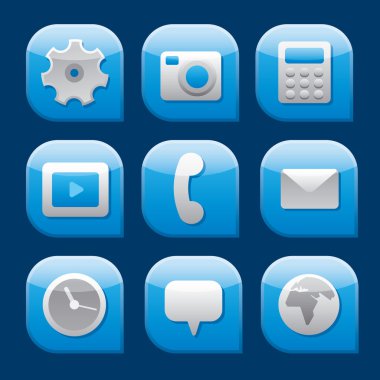 mobil arayüz Icon set 