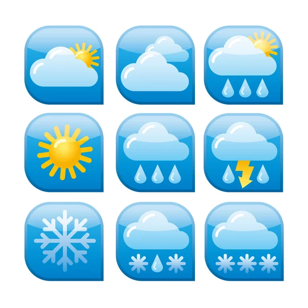 Weerspictogram ingesteld — Stockvector