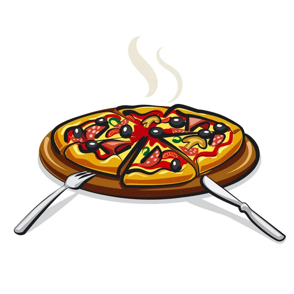 La pizza — Vector de stock