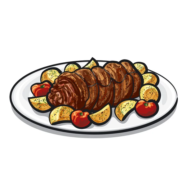 Roulade de viande — Image vectorielle