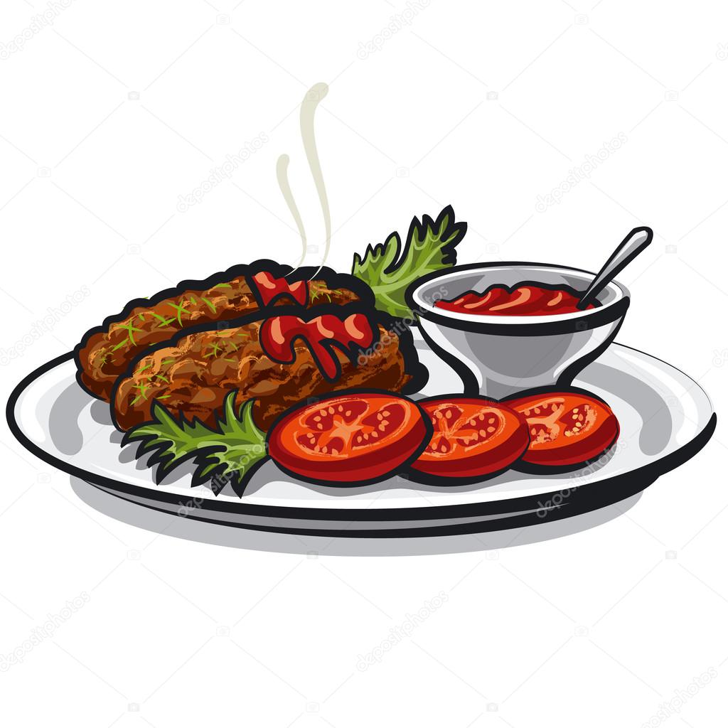 cutlets with sauce