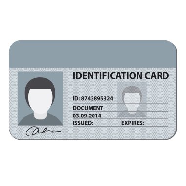  identification card clipart