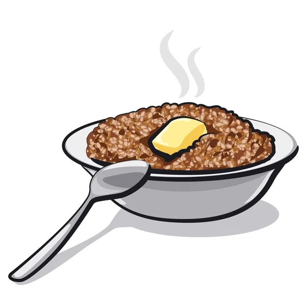 Buckwheat porridge — Stock Vector